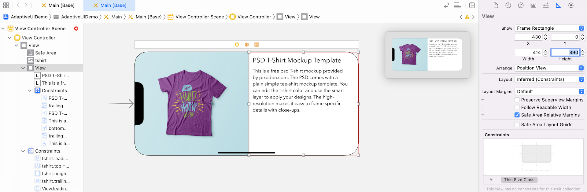 Figure 1.30. Redesigning UI for the iPhone devices in landscape mode