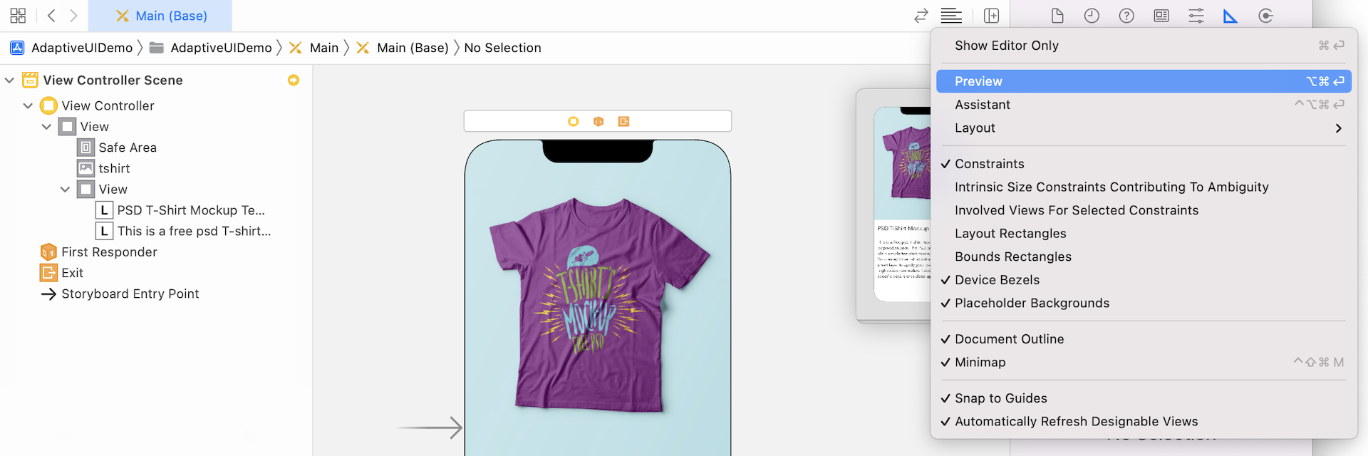 Figure 1.5. Opening the preview assistant
