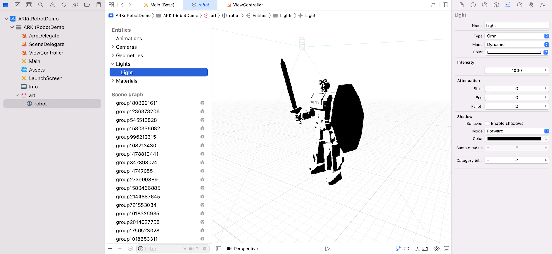 Figure 42.13. Viewing the DAE file in the scene editor