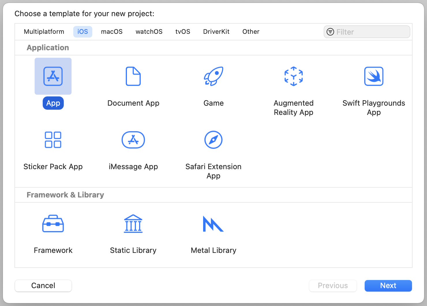 Figure 42.9. Use the Single View App template