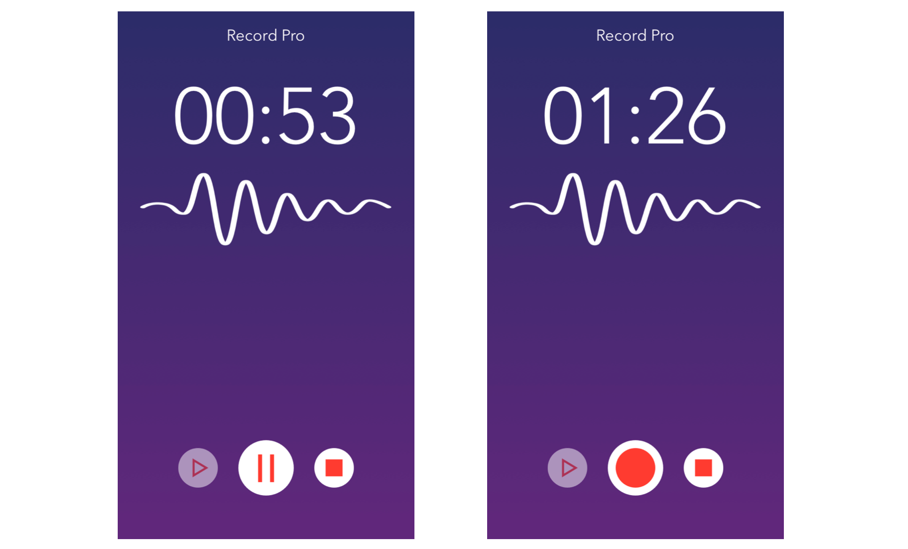 Figure 10.5. The timer is now working for both audio recording and playback