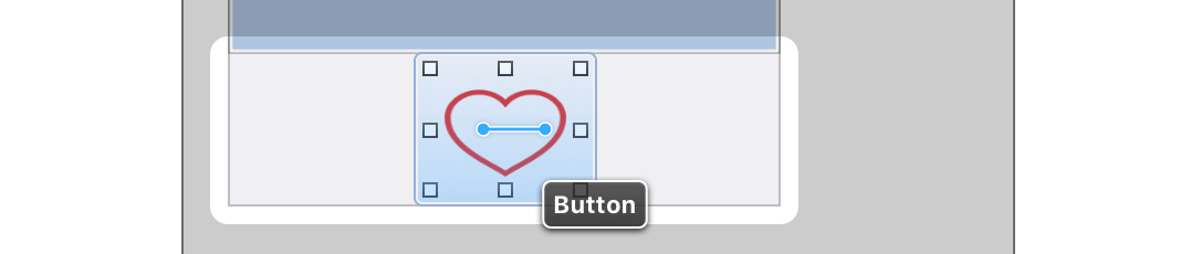 Figure 29.15. Adding size constraints for the heart button