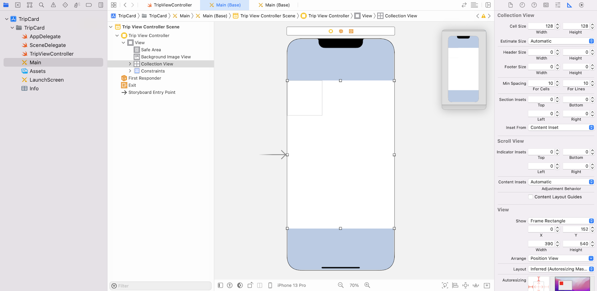 Figure 29.2. Adding a collection view to the view controller