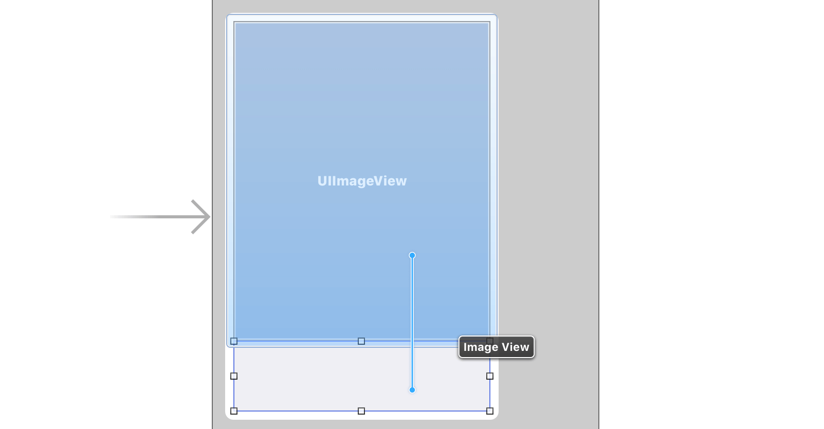 Figure 29.9. Control drag from the image view to the view