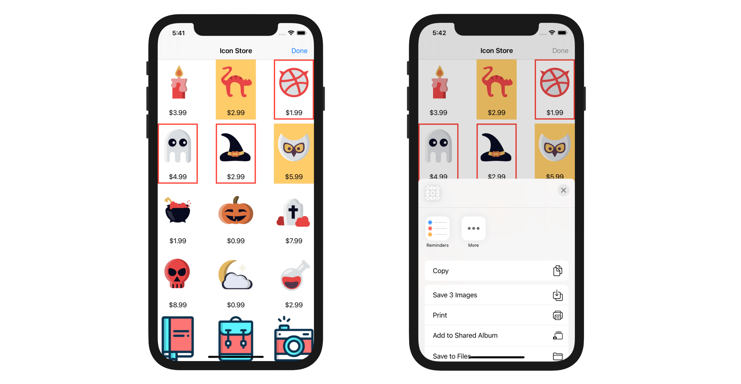 Figure 19.15. Sharing the icons over Twitter