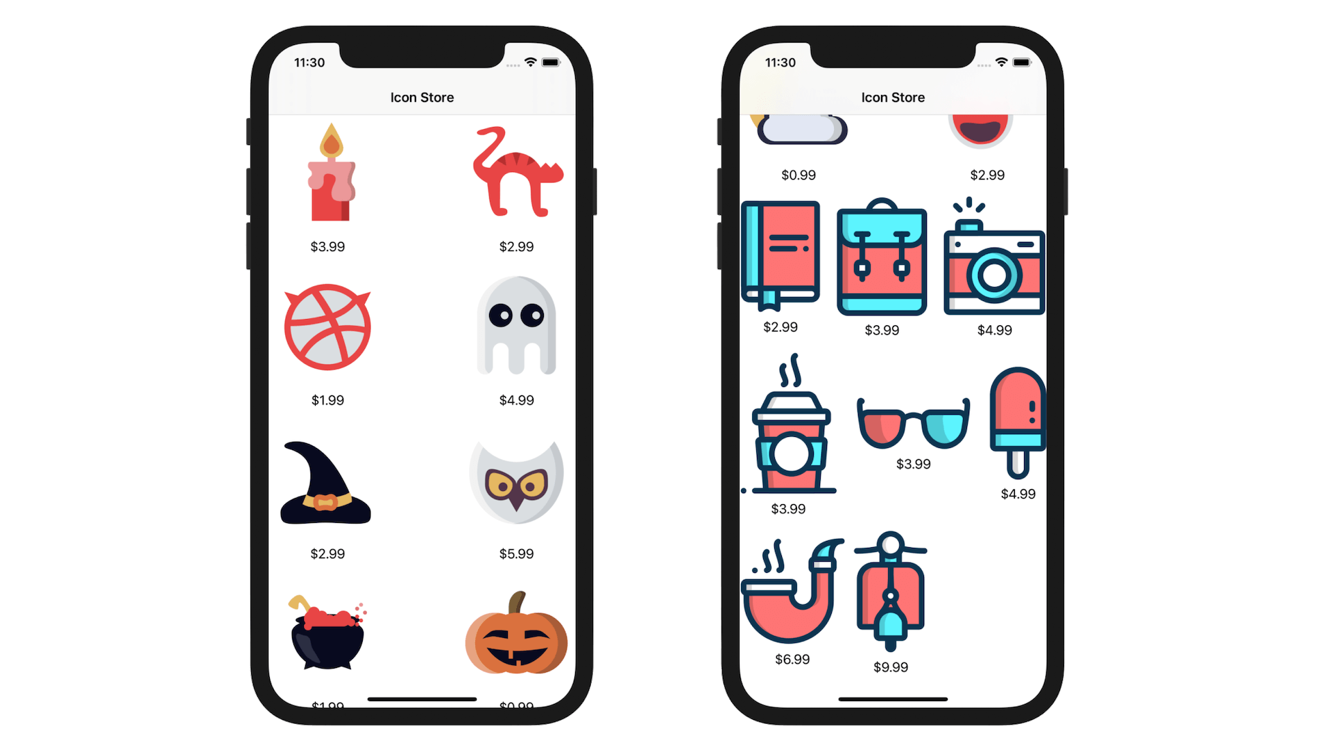 Figure 18.11. Displaying the icons in grid form