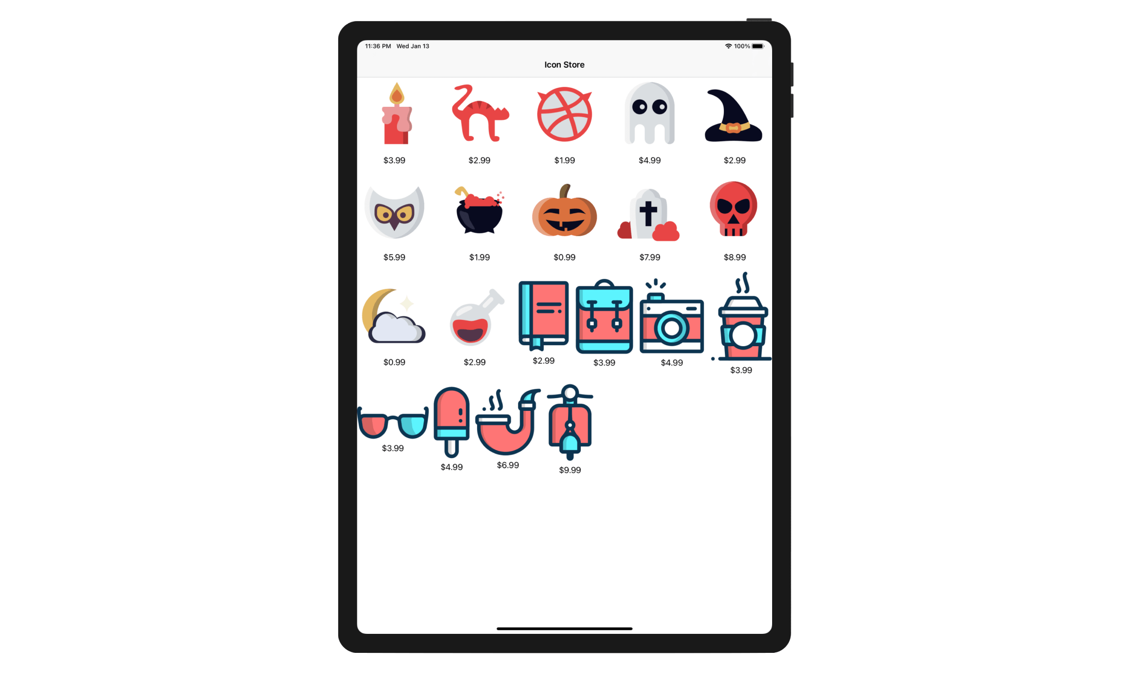 Figure 18.12. Running the demo app on iPad Pro (11-inch)