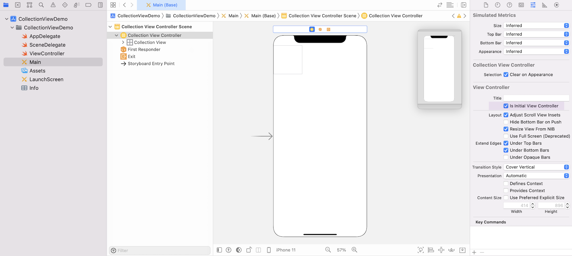 Figure 18.2. Adding a collection view controller in the storyboard