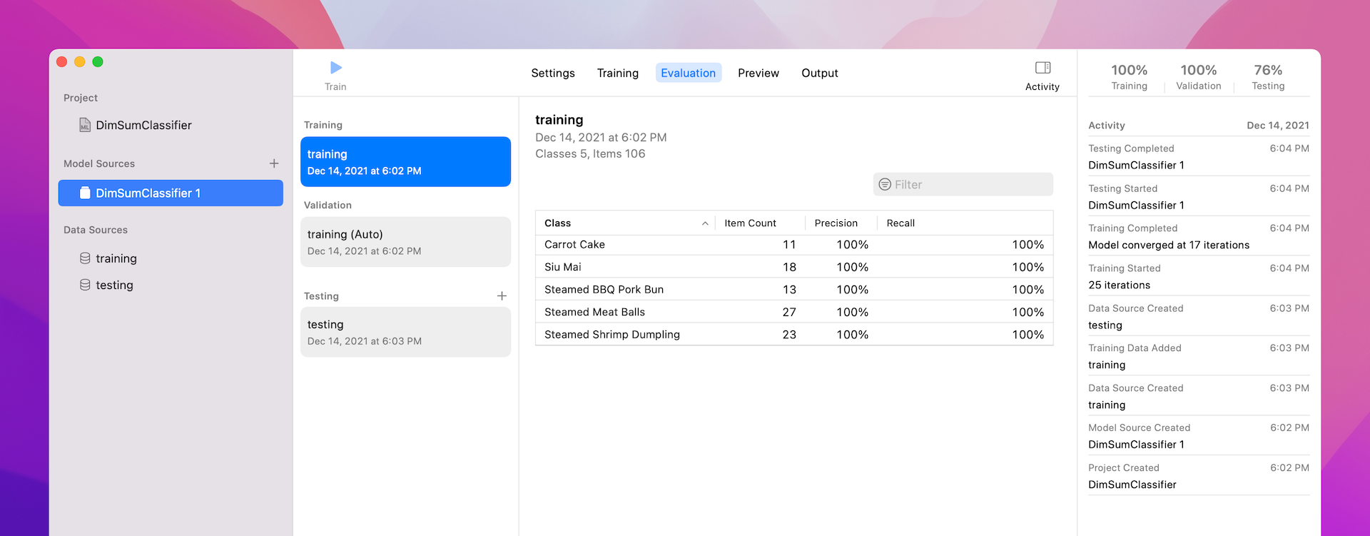 Figure 43.6. Training in progress