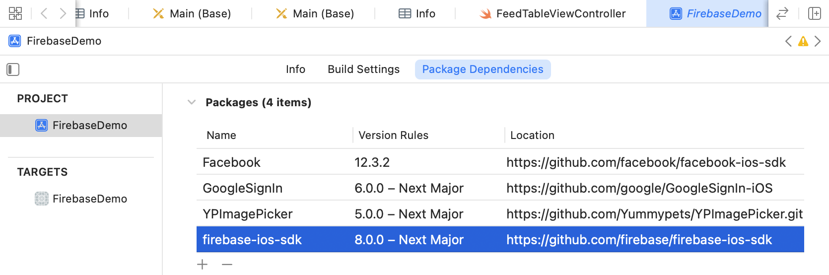 Figure 39.13. Installing the Firebase iOS SDK