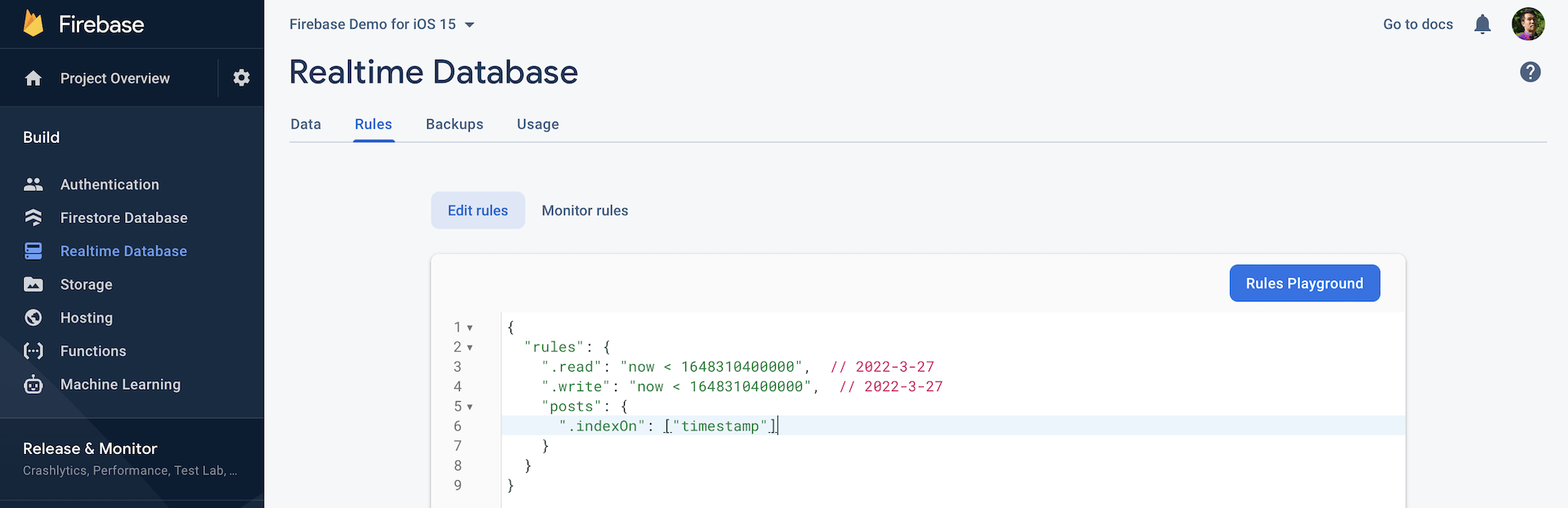 Figure 39.24. Adding rules for indexing your data