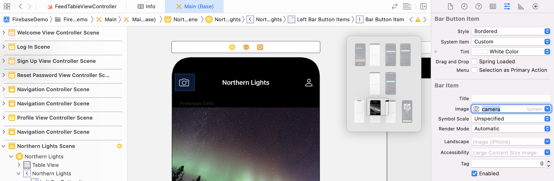 Figure 39.6. Adding a bar button item to the navigation bar