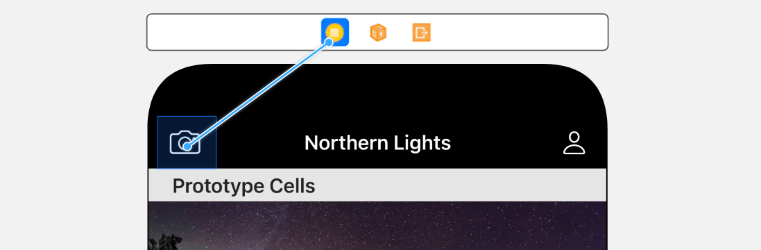 Figure 39.7. Connecting the camera button with the action method