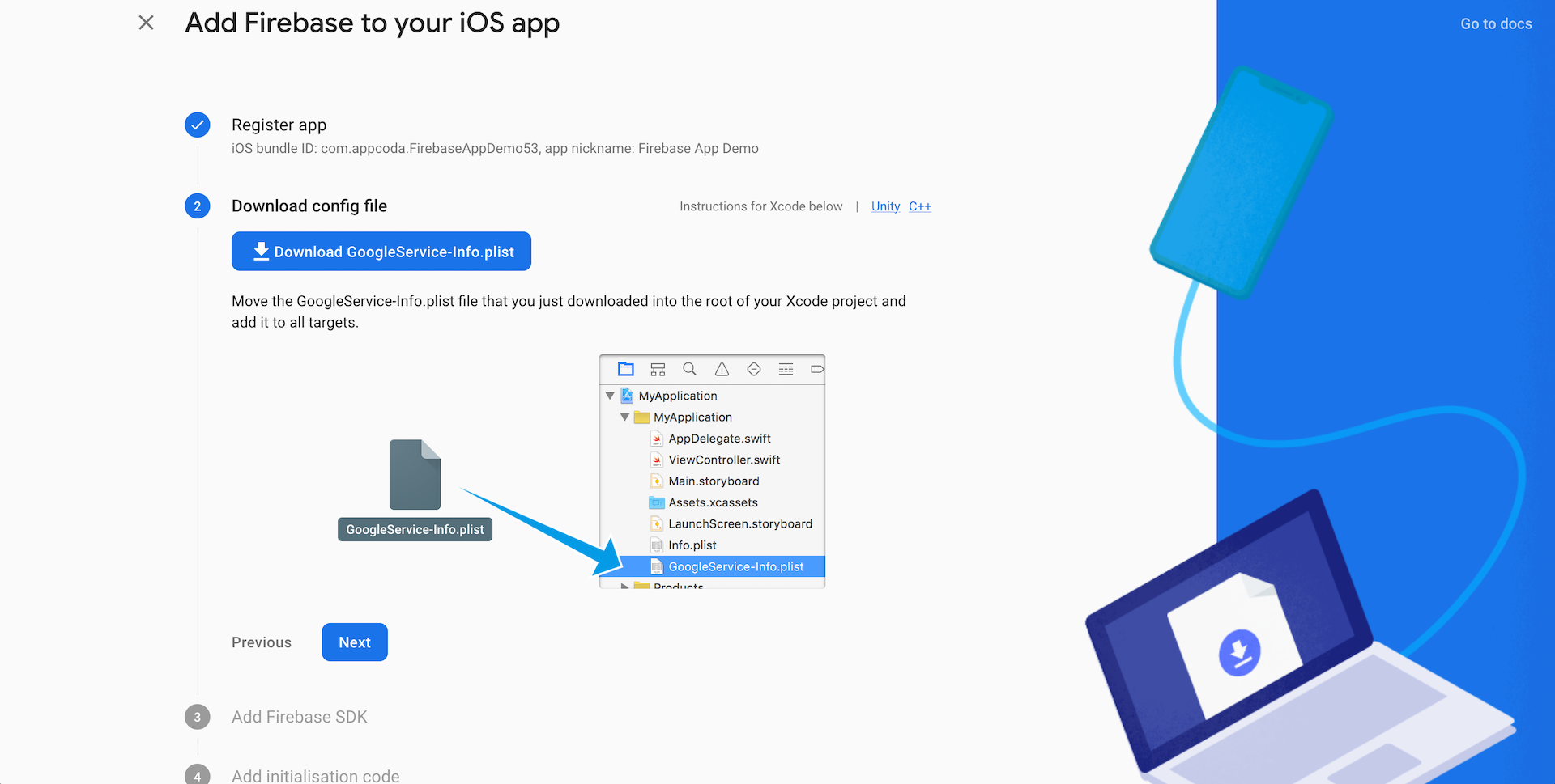 Figure 37.6. Adding GoogleService-Info.plist to your project