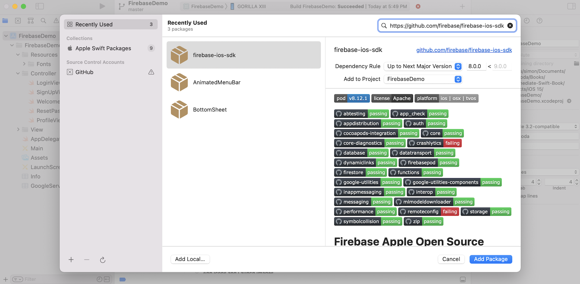 Figure 37.7. Adding the packages