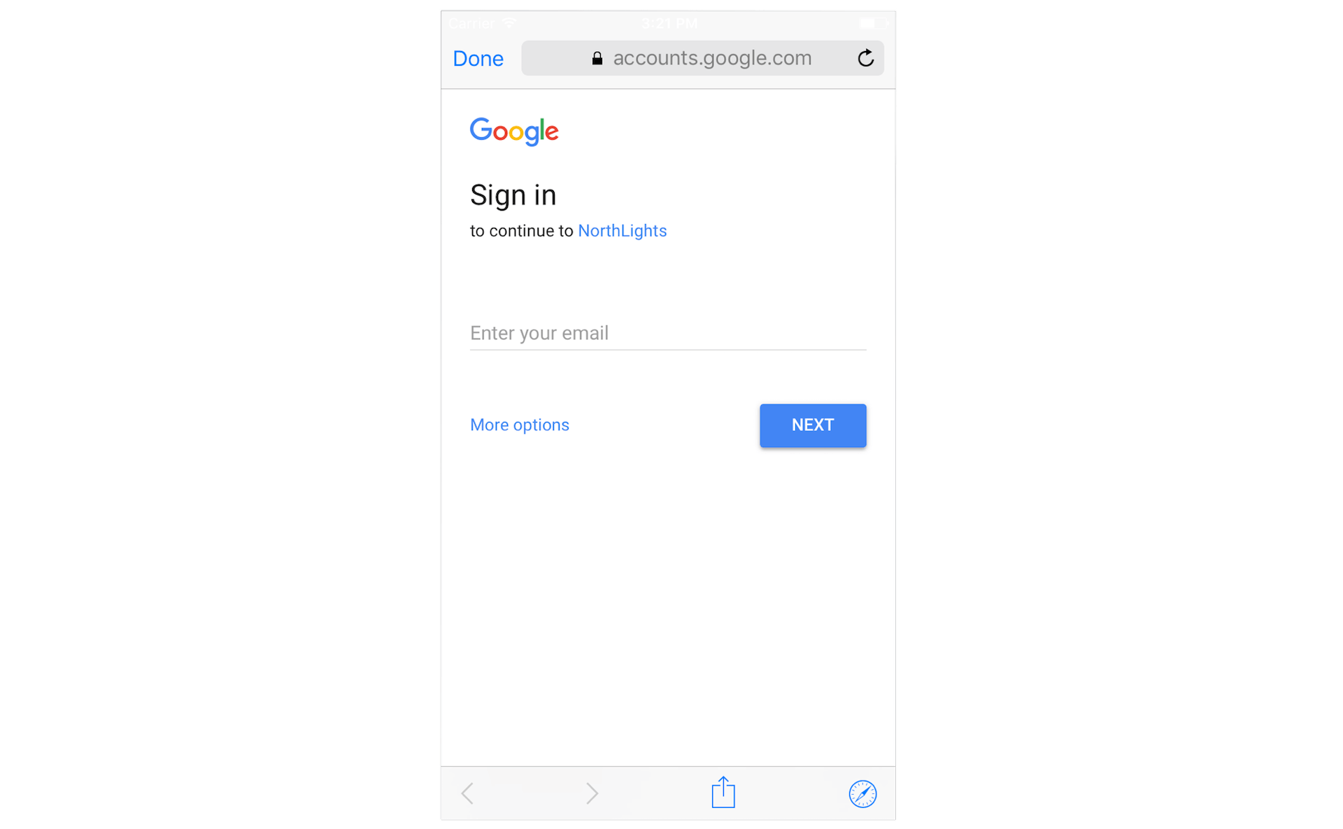 Figure 38.21. Signing in with your Google account