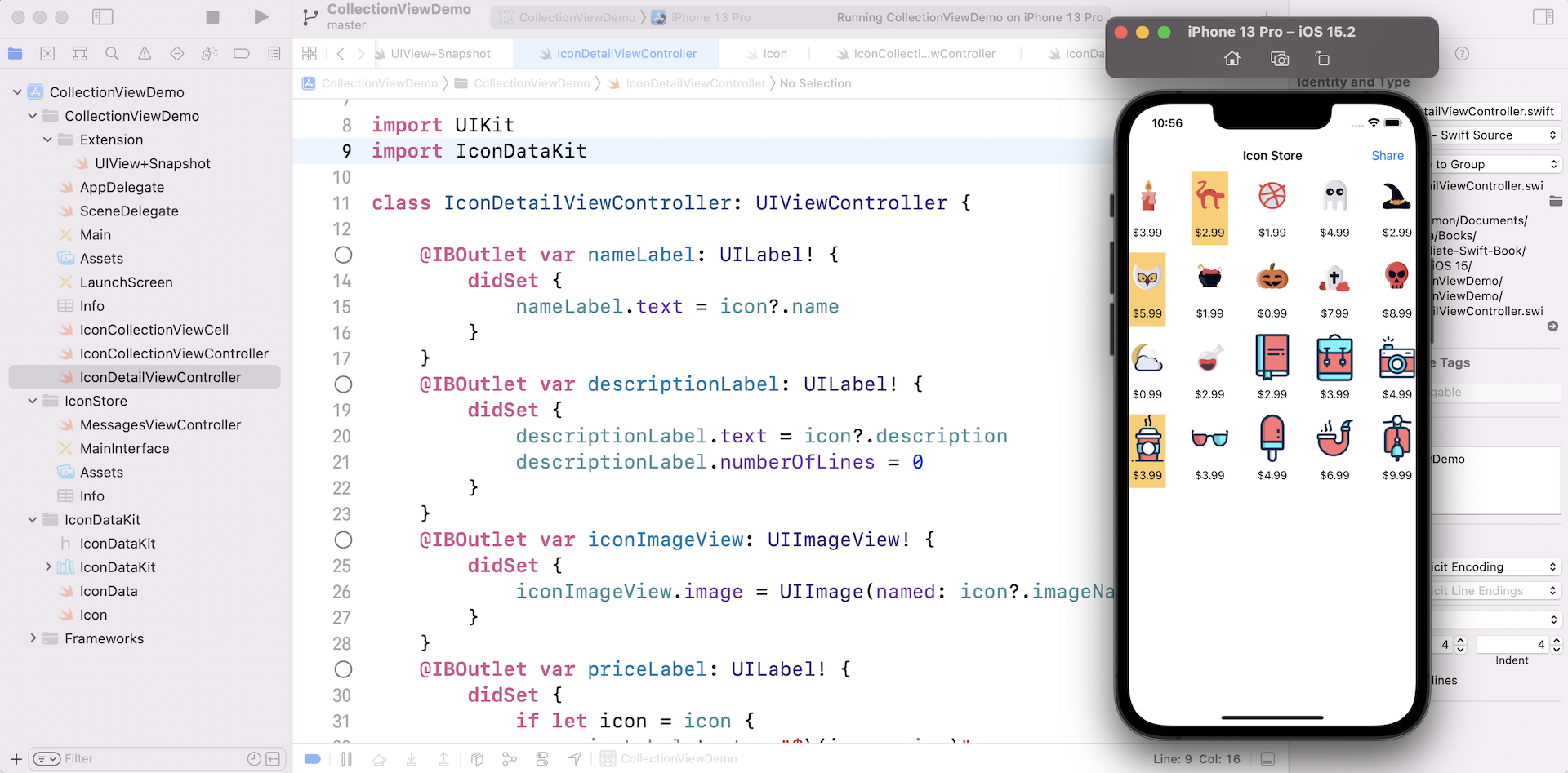 Figure 35.11. Update the deployement target of IconDataKit