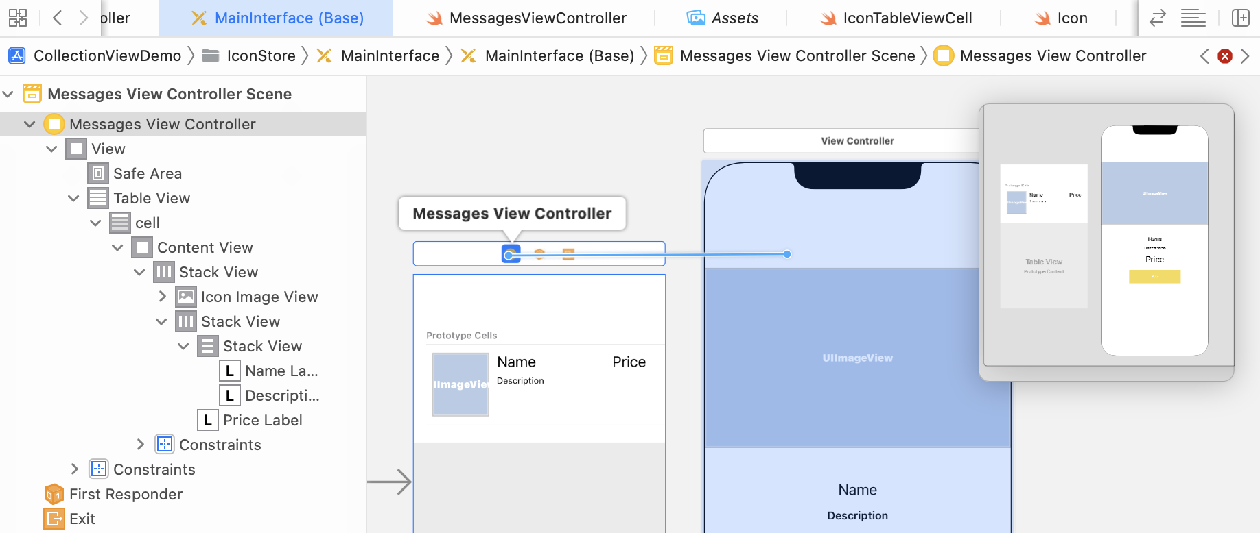Figure 35.25. Connect both view controllers using a segue