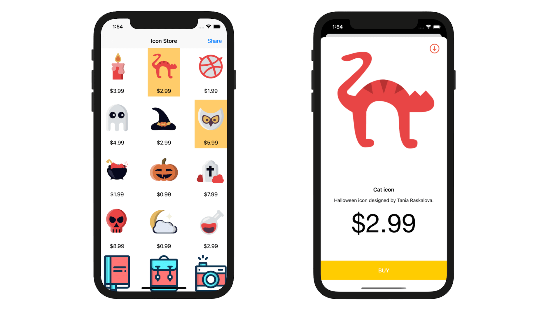 Figure 35.3. The Icon Store app