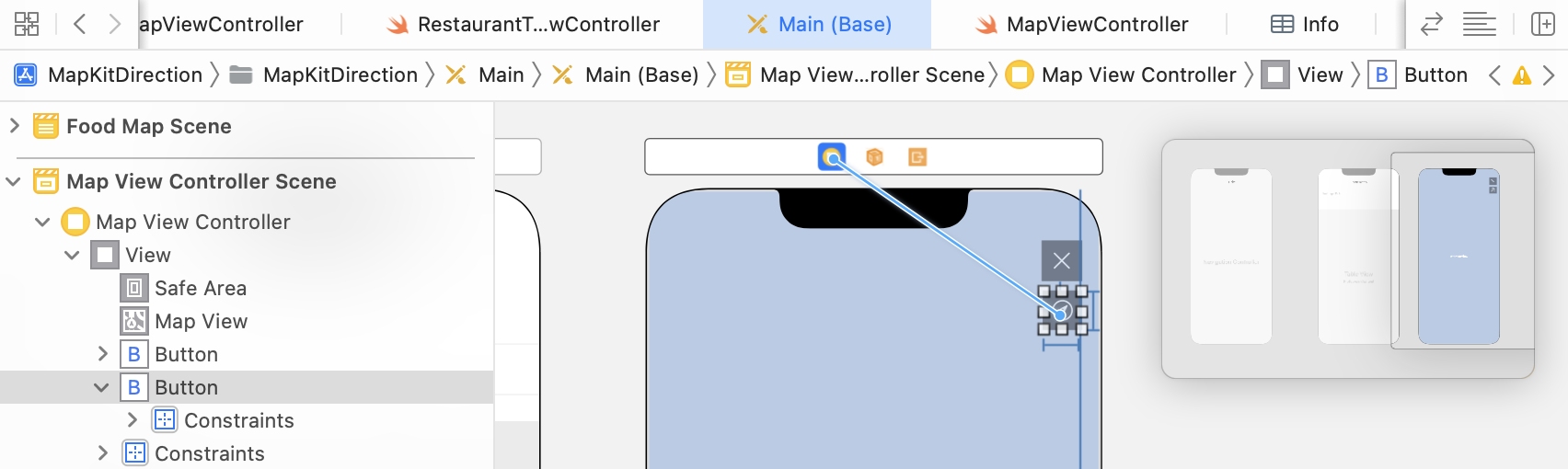 Figure 8.3. Connecting the direction button with the action method
