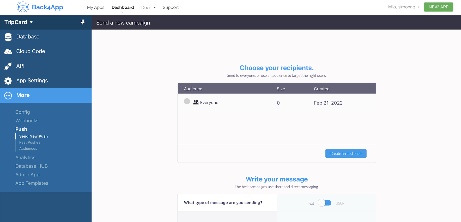 Figure 30.2. Your Parse app - main screen