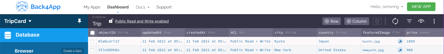 Figure 30.7. Adding the first data item