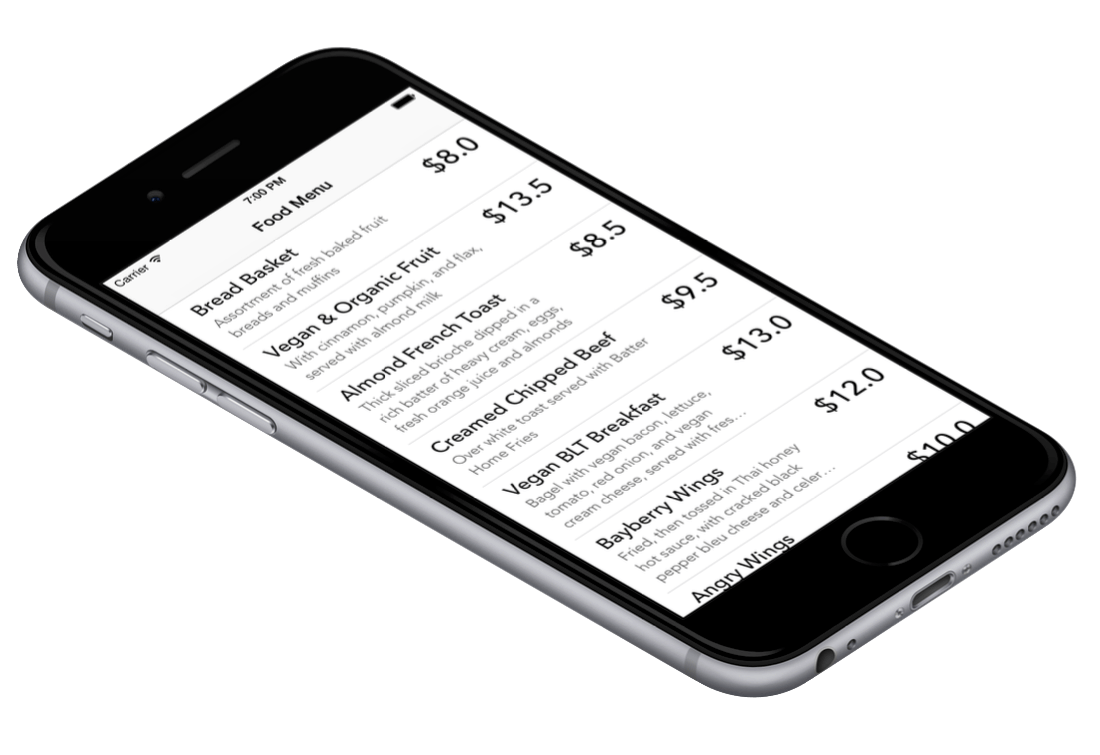 Figure 31.3. The demo app now preloads the menu item from a remote location