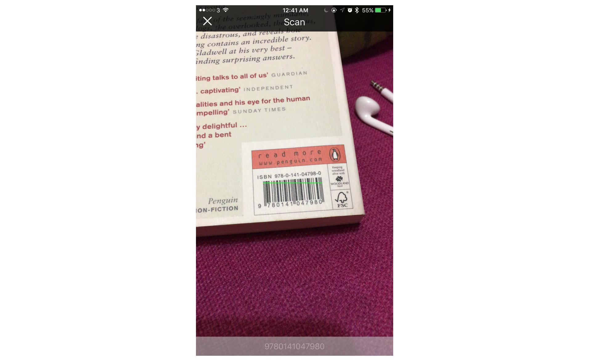 Figure 11.6. Scanning a barcode