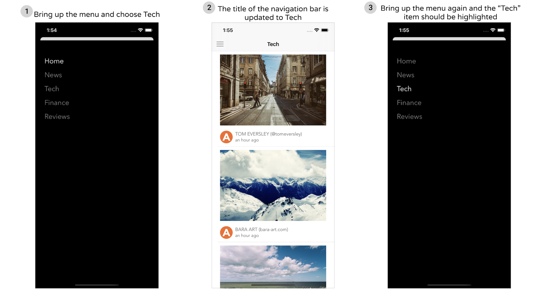 Figure 24.4. The title of the navigation bar is now changed correctly