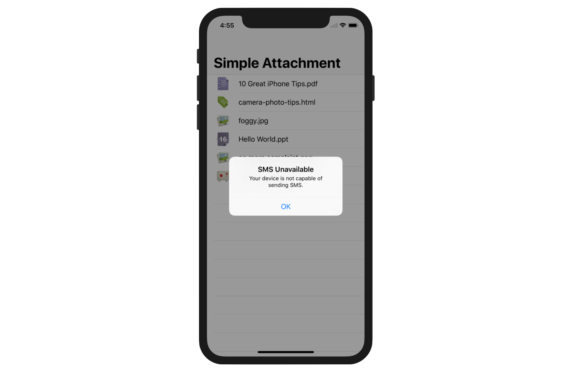 Figure 7.2. Running  the app on the built-in simulator