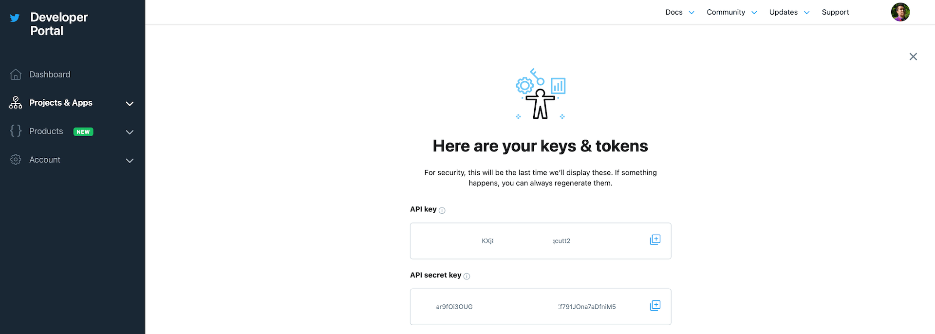 Figure 5.9. Keys and access tokens