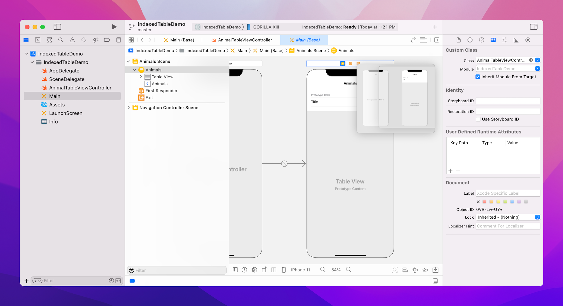 Figure 2.2. Storyboard of the starter project