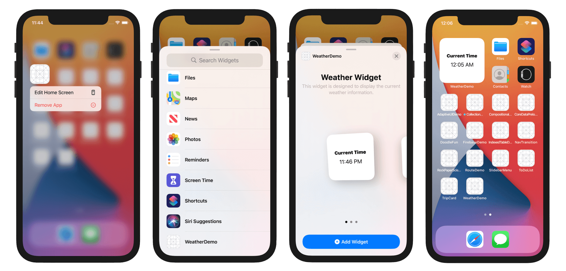 Figure 21.13. Adding the weather widget to the Home screen